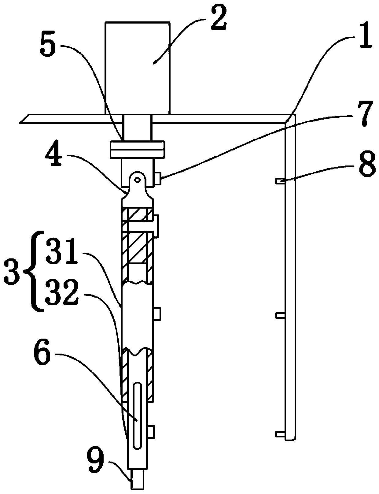 Displacement detection device for connecting shafts of transmission device