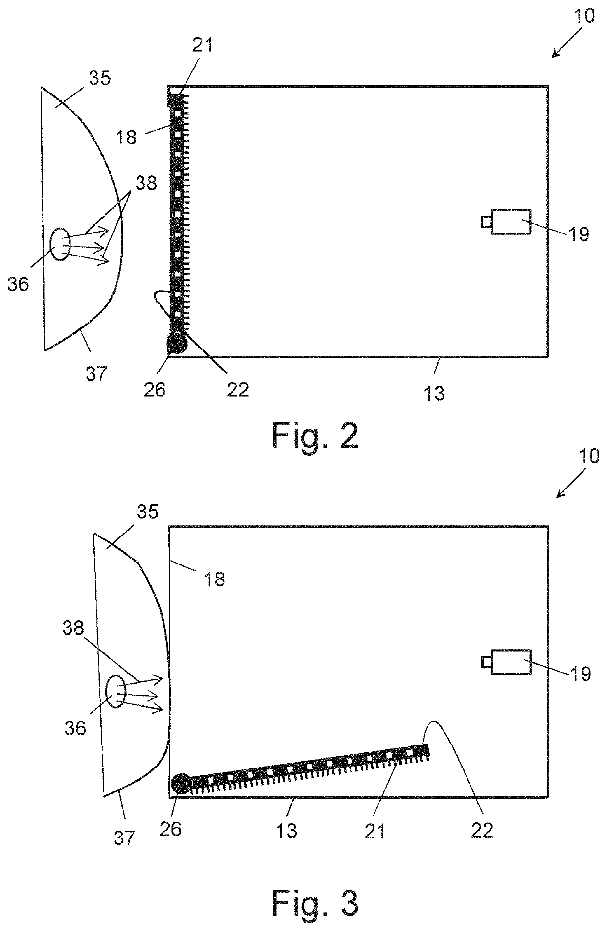 Device and method for thermal imaging of a living mammal body section