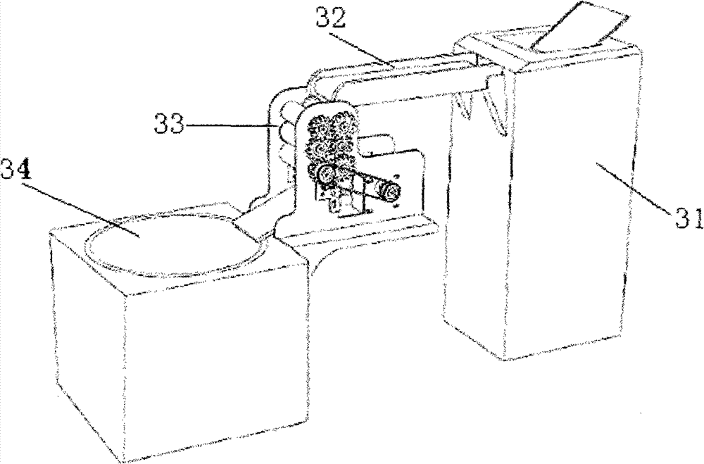 Method for processing soft-surface noodles and noodle processing machine