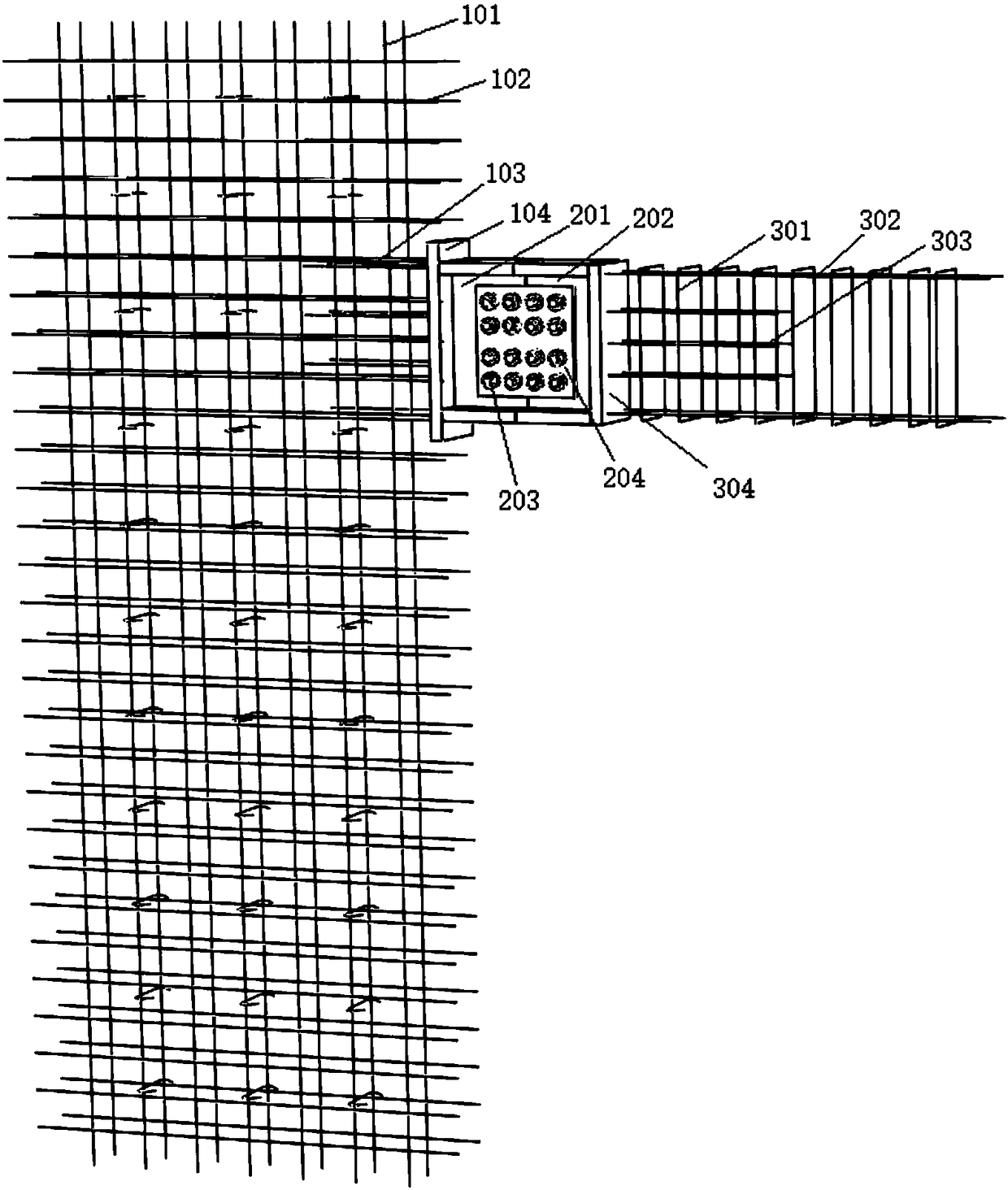 Prefabricated concrete shear wall and in-plane beam rigid connection joint and construction method thereof