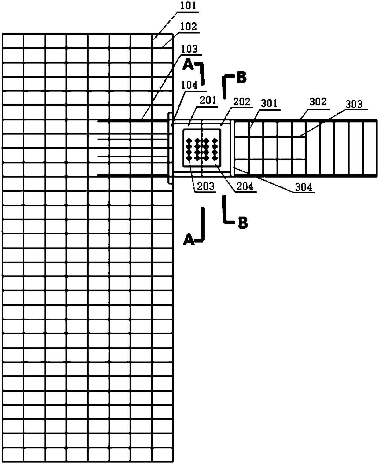 Prefabricated concrete shear wall and in-plane beam rigid connection joint and construction method thereof