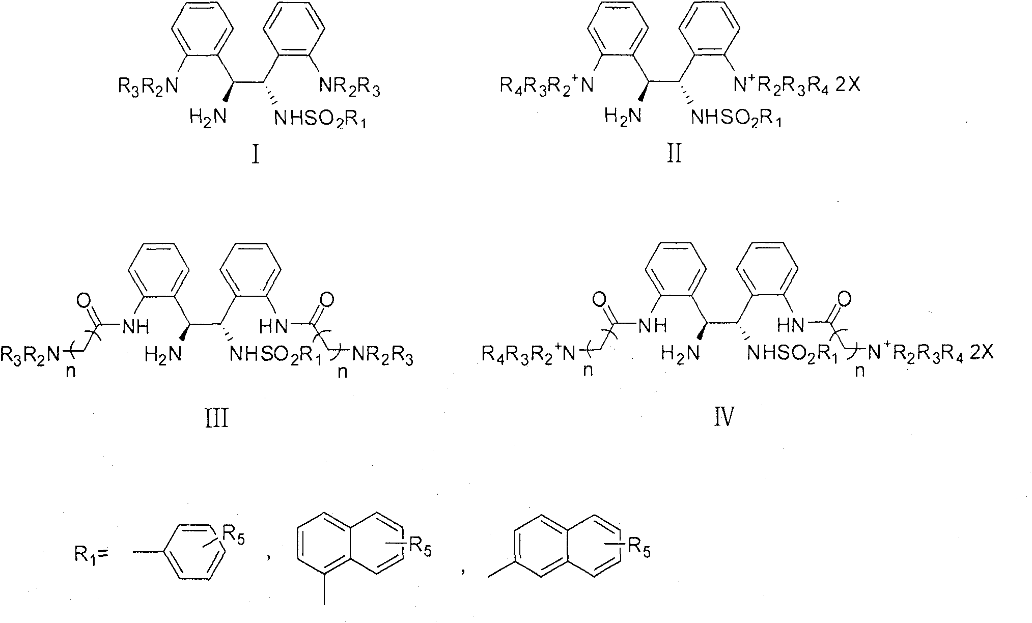 Soluble chiral diamino derivative, its production and use