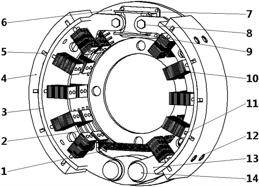 Drum brake cooled through heat pipes