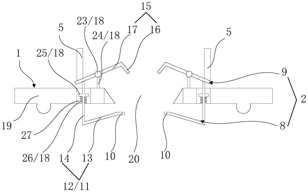 A clamping device and sputtering equipment used in sputtering equipment