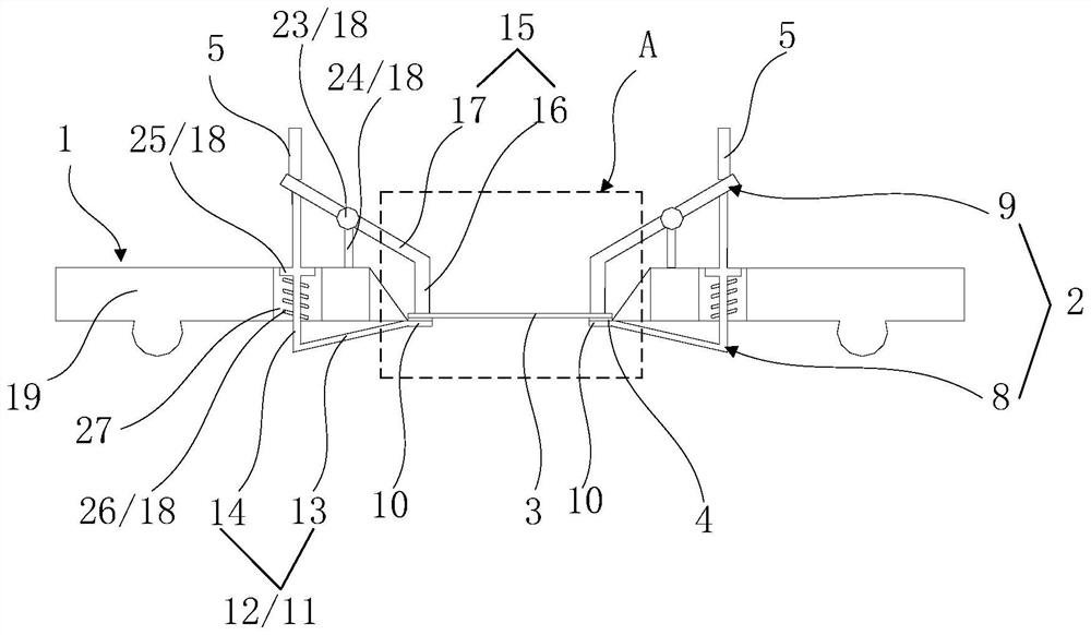 A clamping device and sputtering equipment used in sputtering equipment