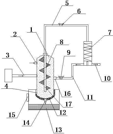 Distillation device for producing high-purity germanium tetrachloride