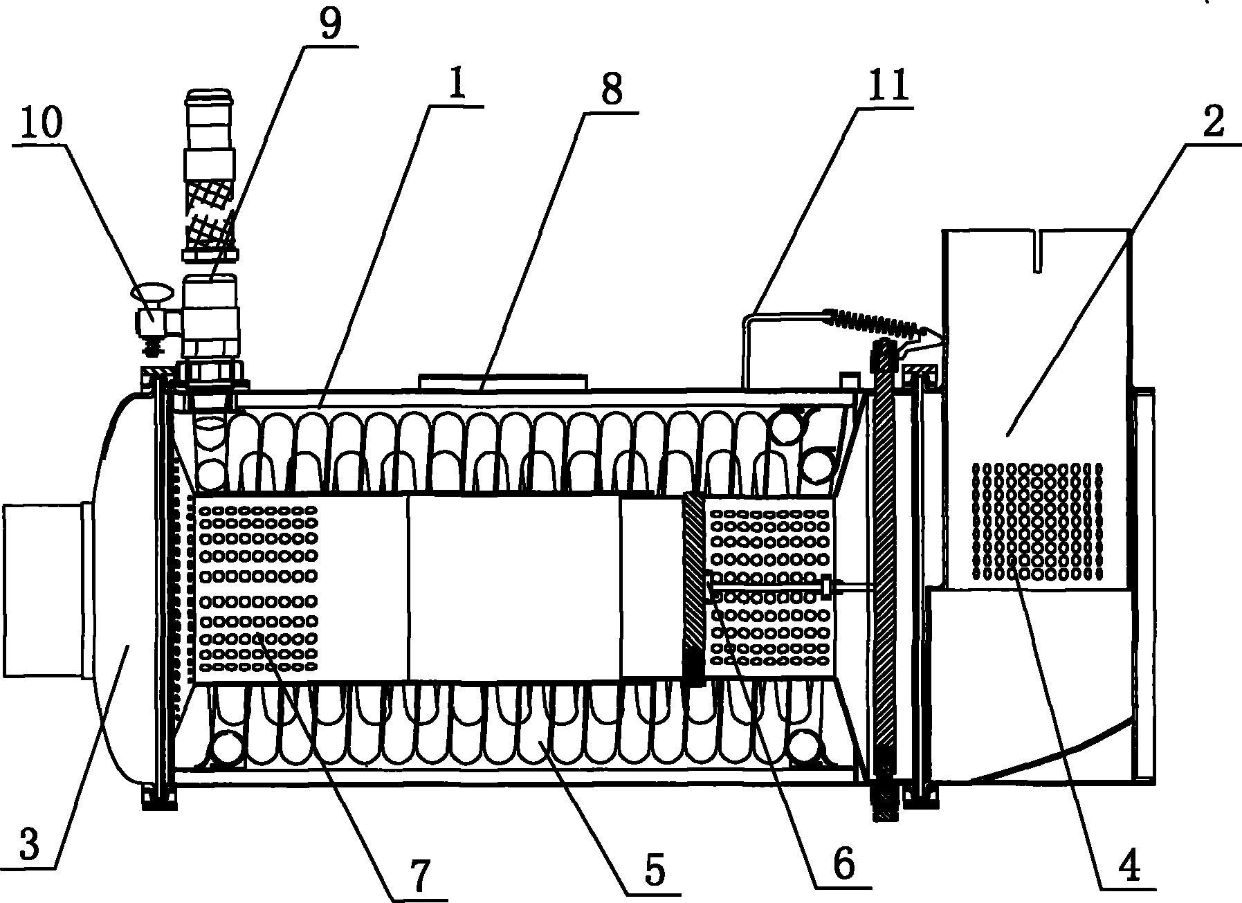 Noise-eliminating and heating device of vehicle exhaust