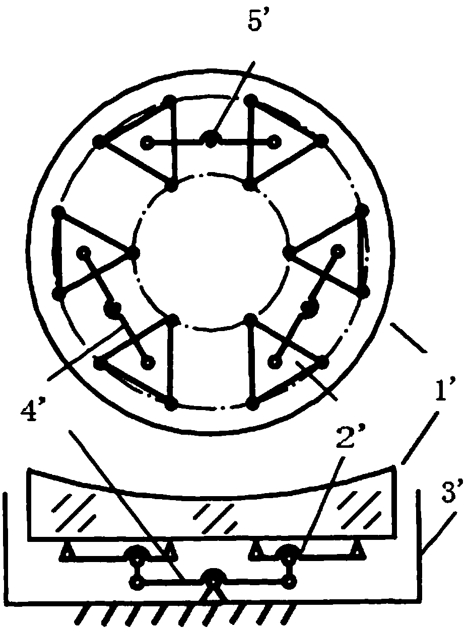 Semi-active mirror support and positioning system