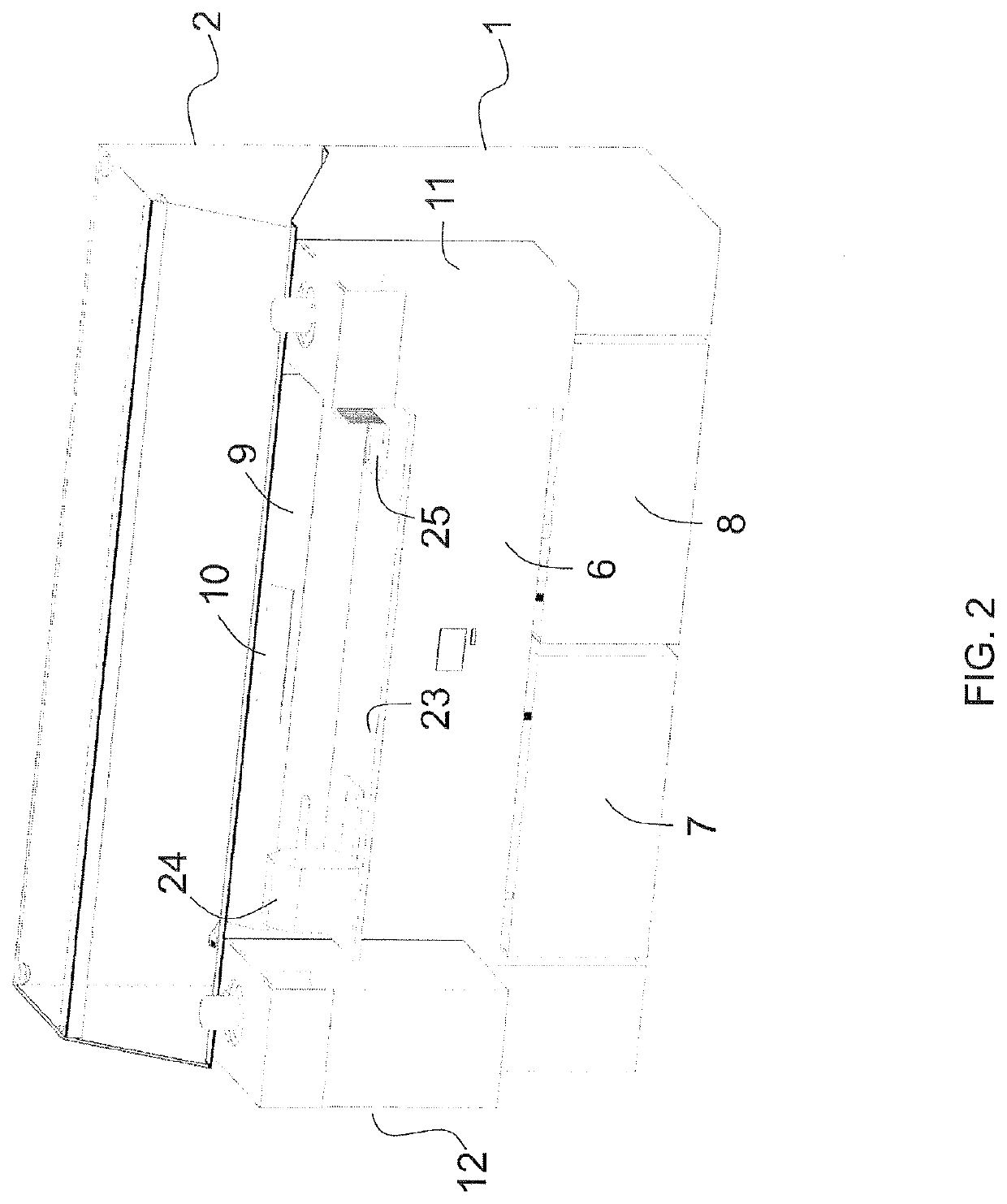 Device for the delivery of products processed from fresh fruits and/or vegetables