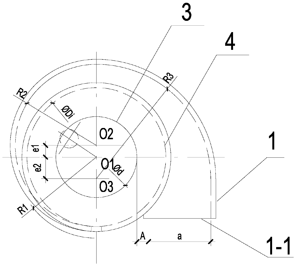 Efficient low-resistance cyclone and working method