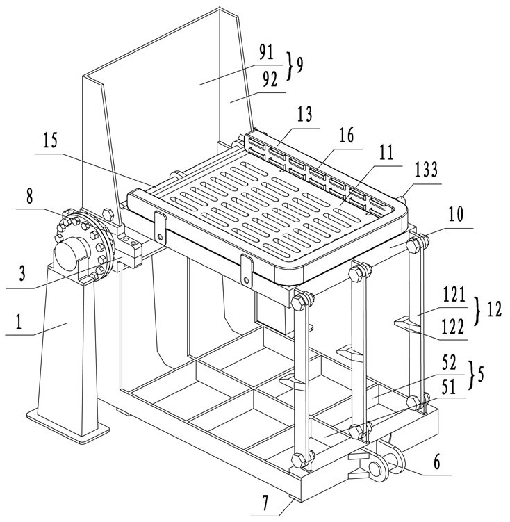 Casting sand box turnover machine