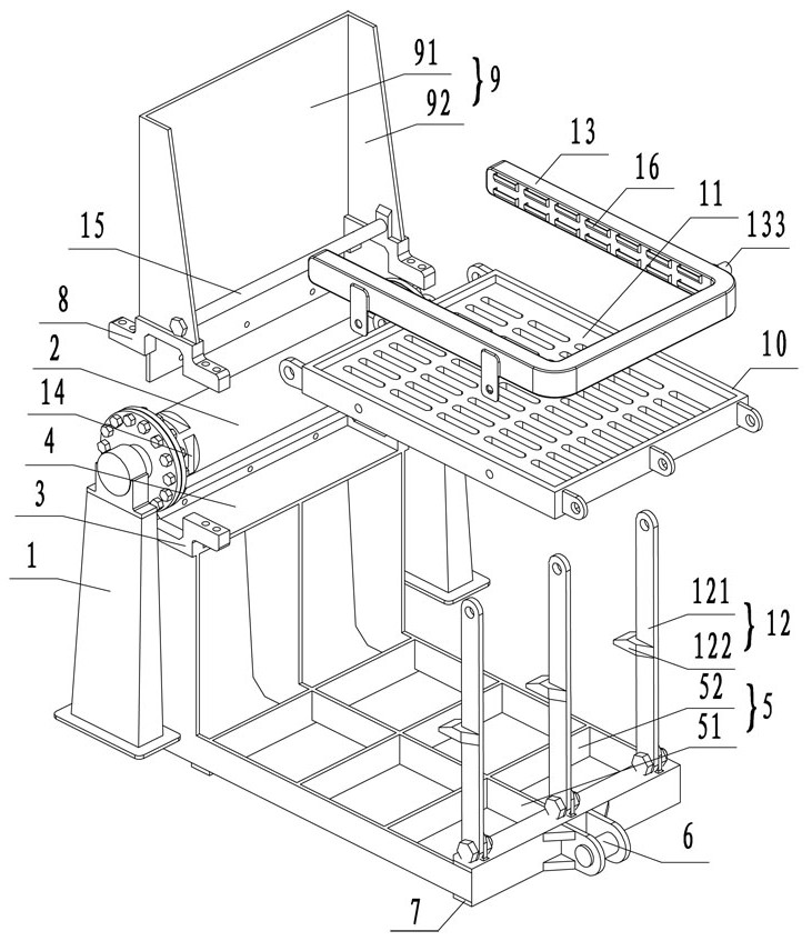 Casting sand box turnover machine