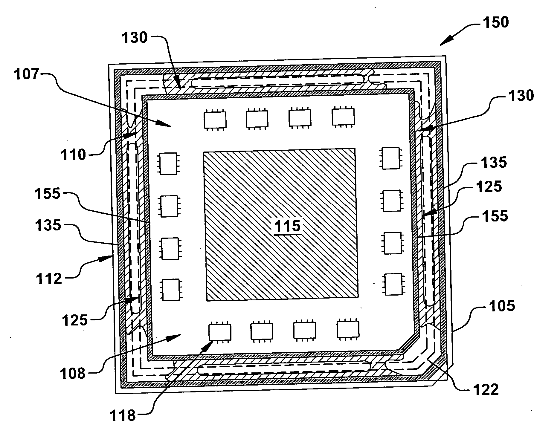 Semiconductor device having resin anti-bleed feature