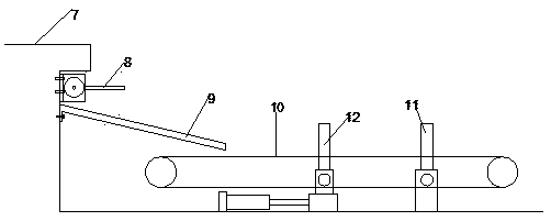 Automatic feeding and discharging small plate shearing machine