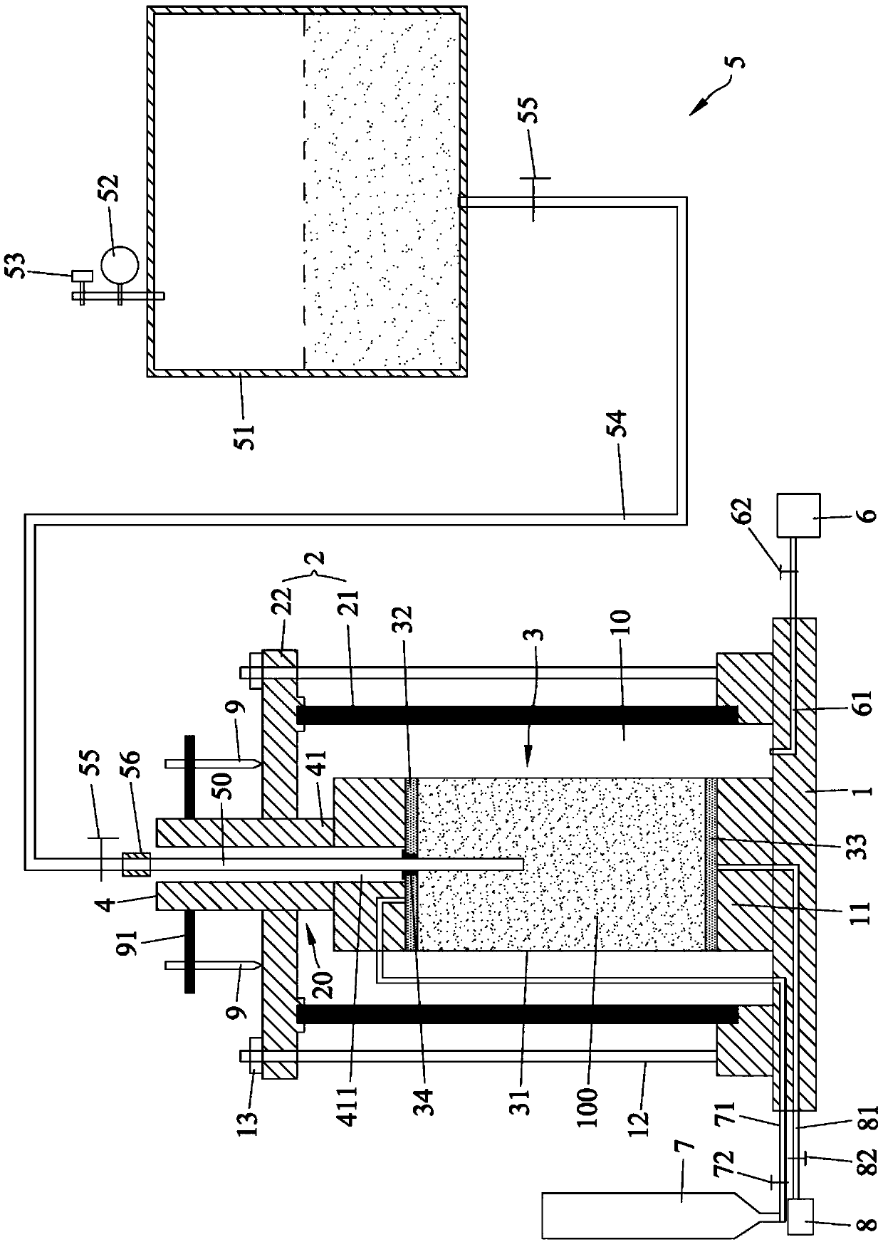 Sand layer three-dimensional grouting test device capable of simulating actual working conditions, and test method thereof