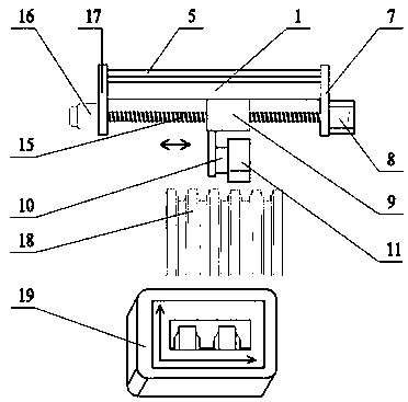 Non-contact detection device and detection method for abrasion condition of groove of elevator traction wheel