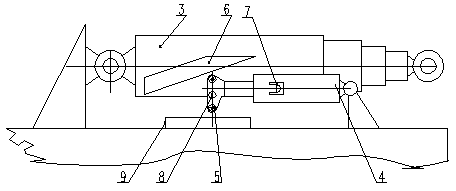 A self-installing three-cylinder combined multi-stage luffing device