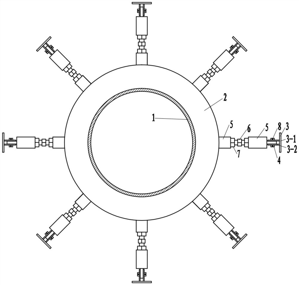 Transverse supporting assembly for container equipment