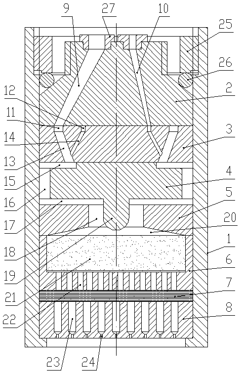 Polylactic acid color masterbatch spinning assembly