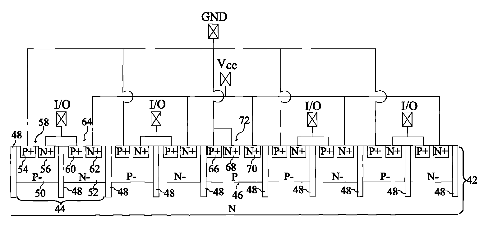 Lateral transient voltage suppressor with ultra low capacitance