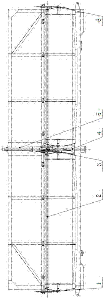 Bottom door opening and closing mechanism for railway funnel vehicle