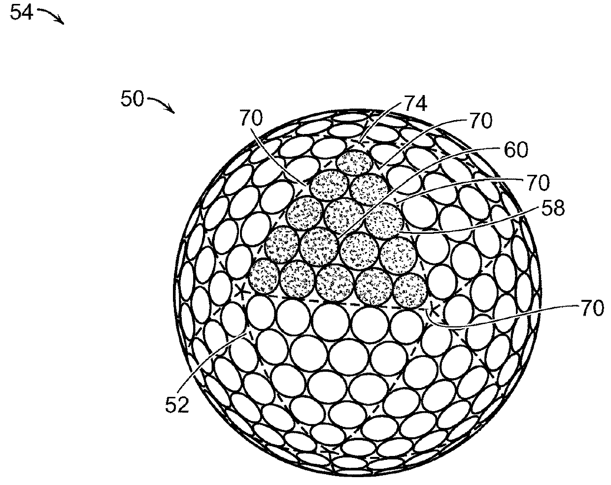 Golf ball aerodynamic configuration