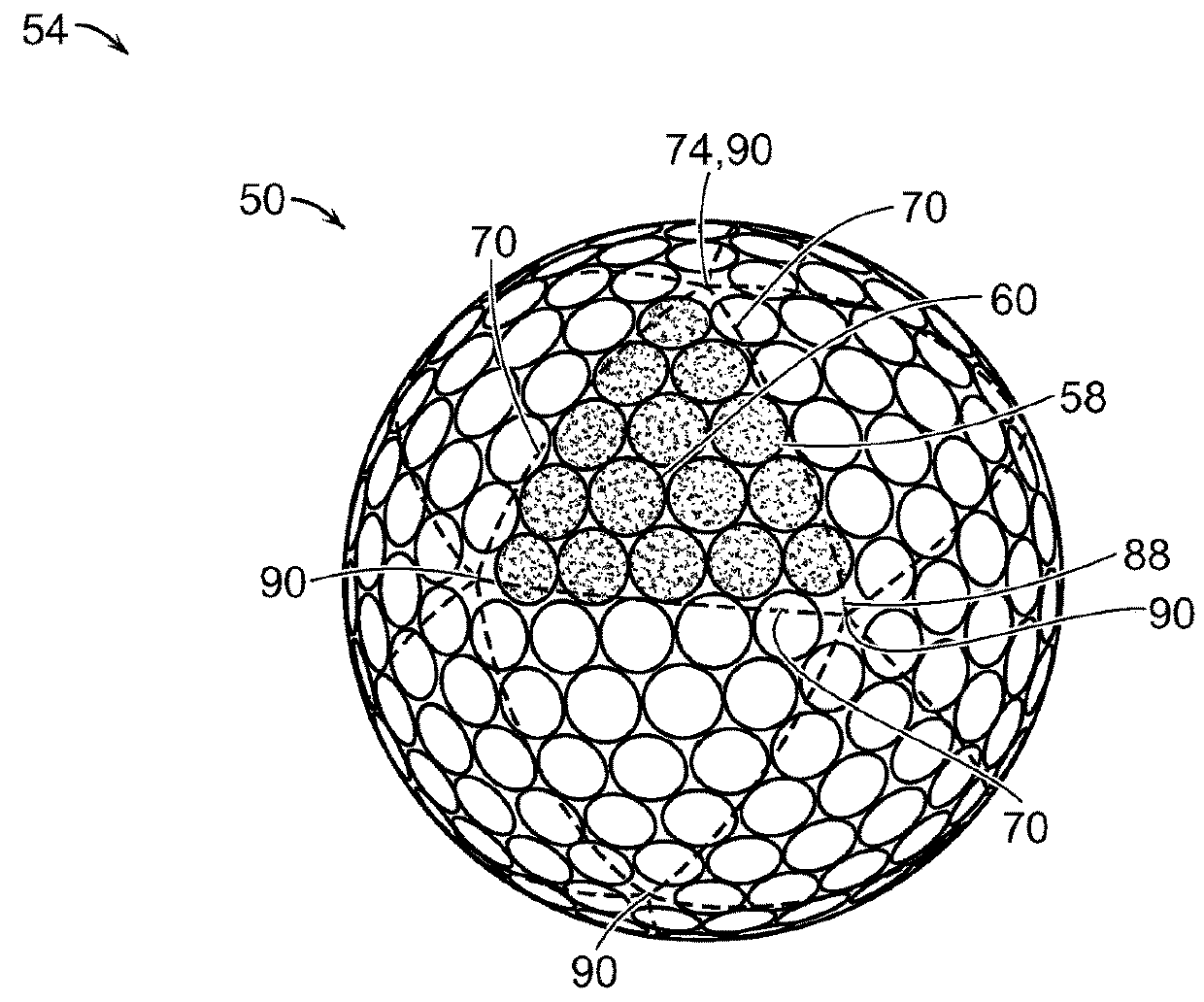 Golf ball aerodynamic configuration