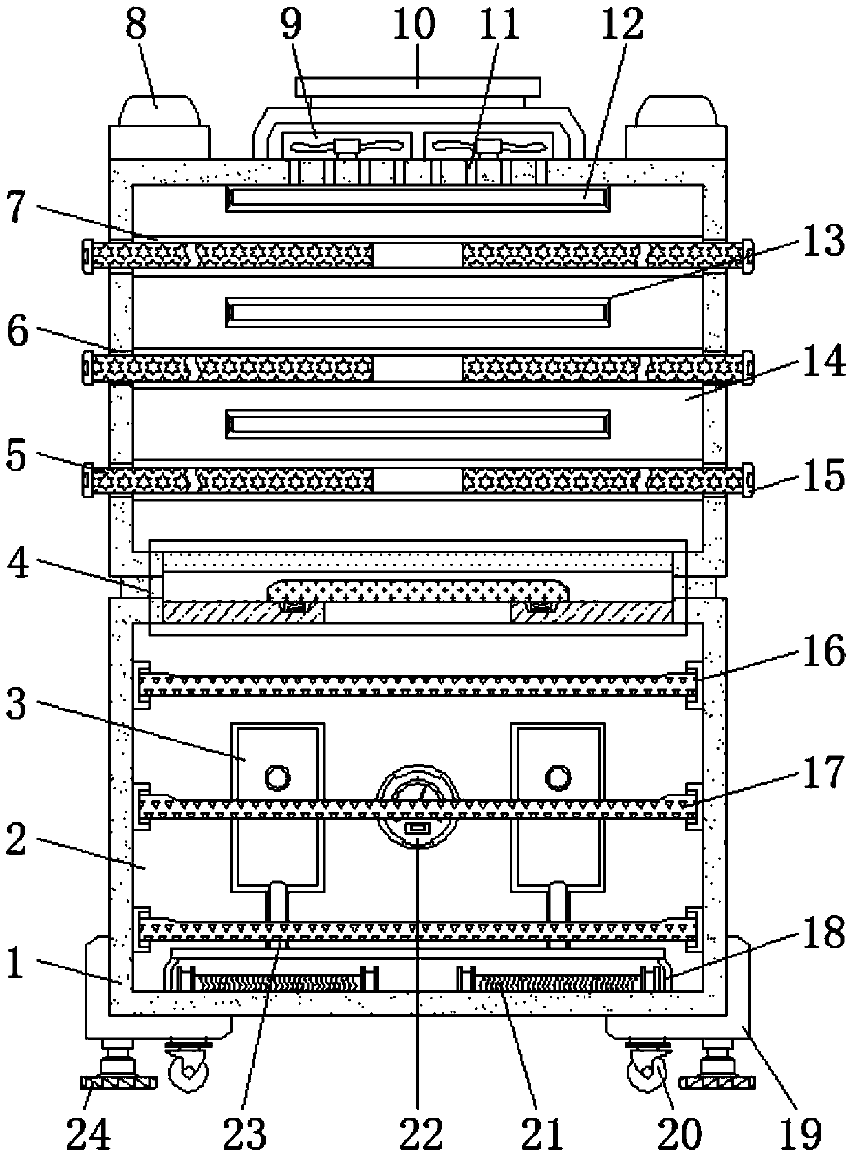 Deep processing and drying system for selenium-rich imperial chrysanthemums