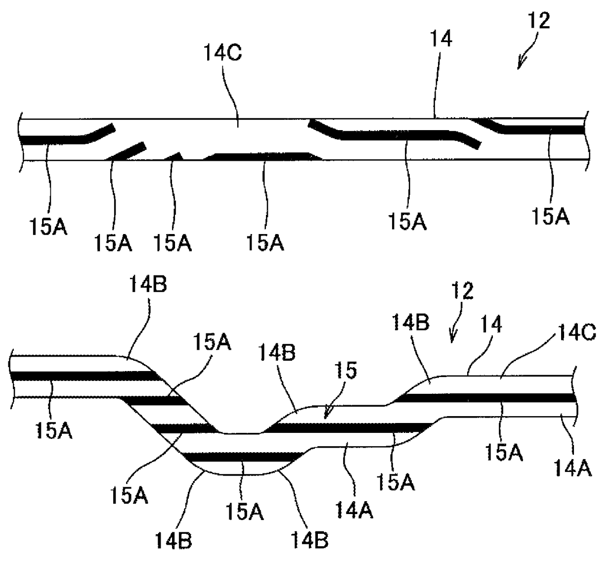 Exterior member and electric wire wiring structure