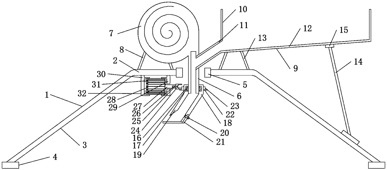 All-directional feeding device for fishpond