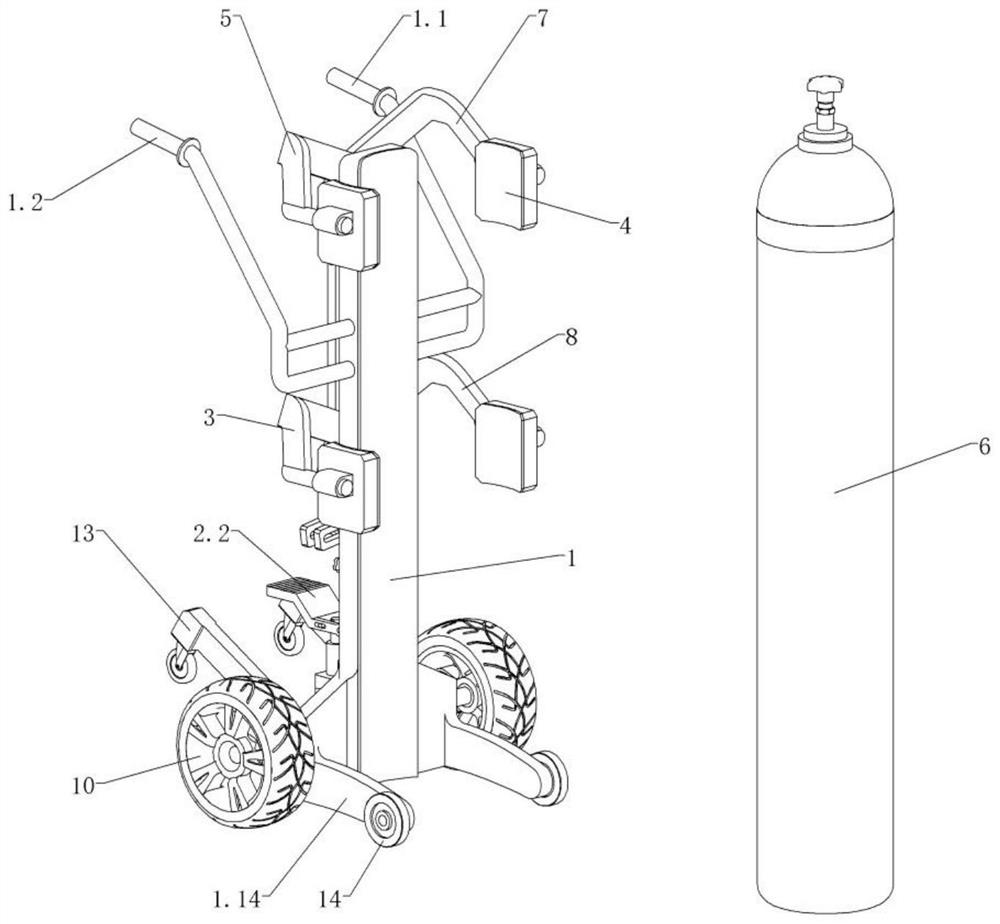 Medical oxygen bottle carrier