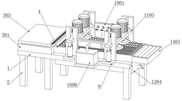 A multifunctional dust-proof vertical stone edging machine