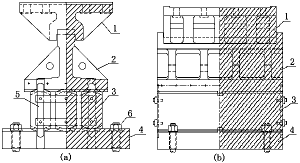 Plate-type sliding layer support and construction method thereof