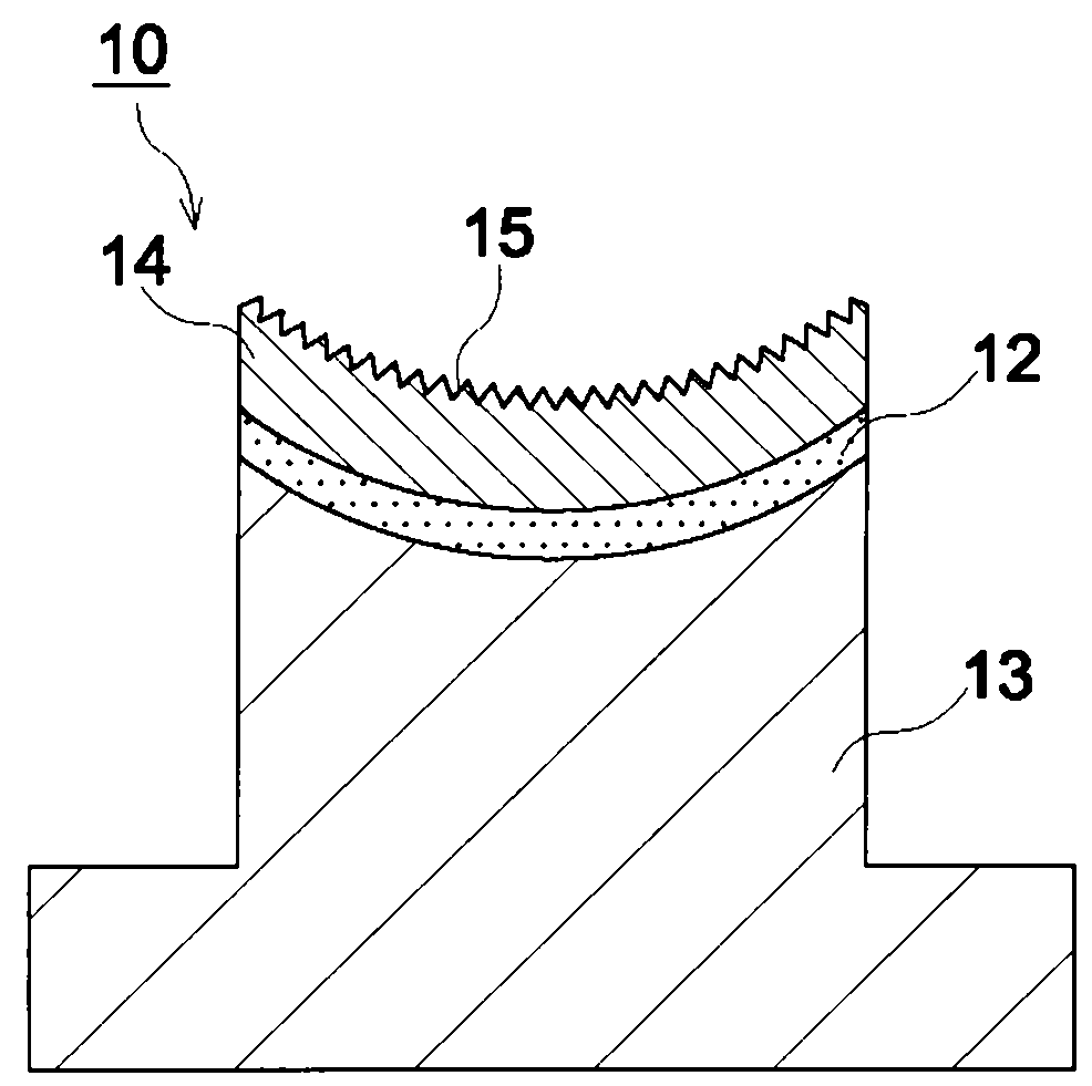 Lower die, production method of lower die, method for producing glass gob, and method for producing glass molded body