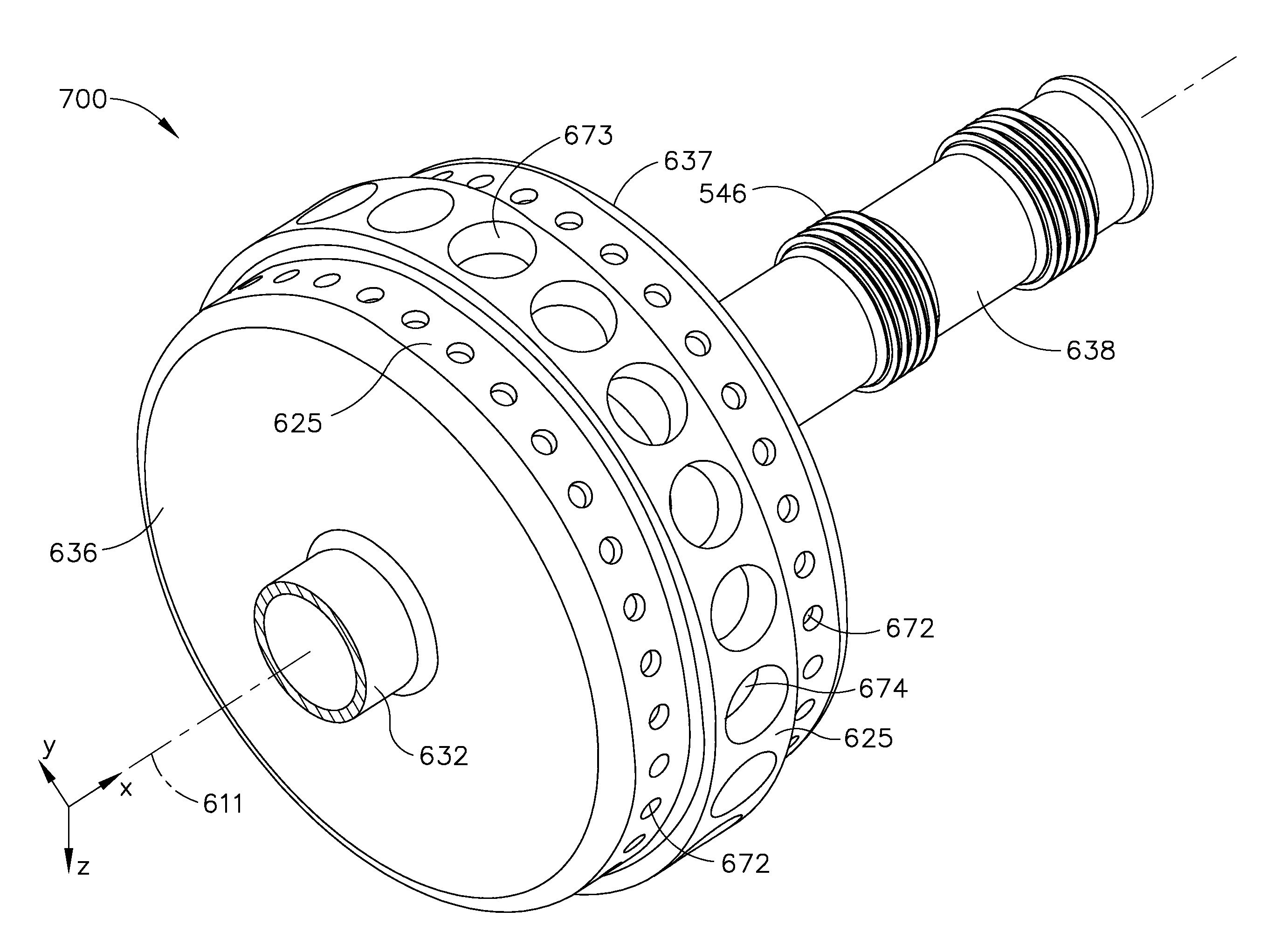 Free vortex air-oil separator