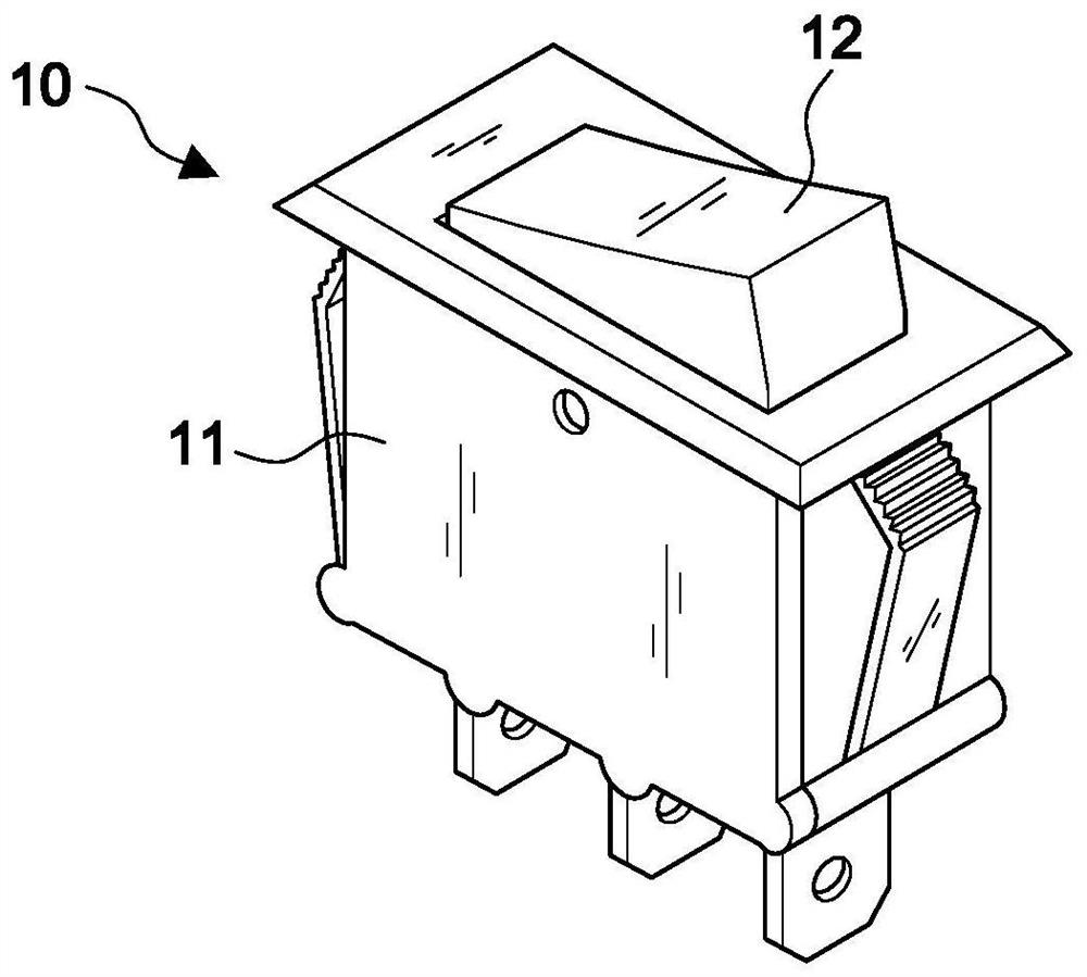 Switch module with built-in surge absorption linkage circuit breaking structure