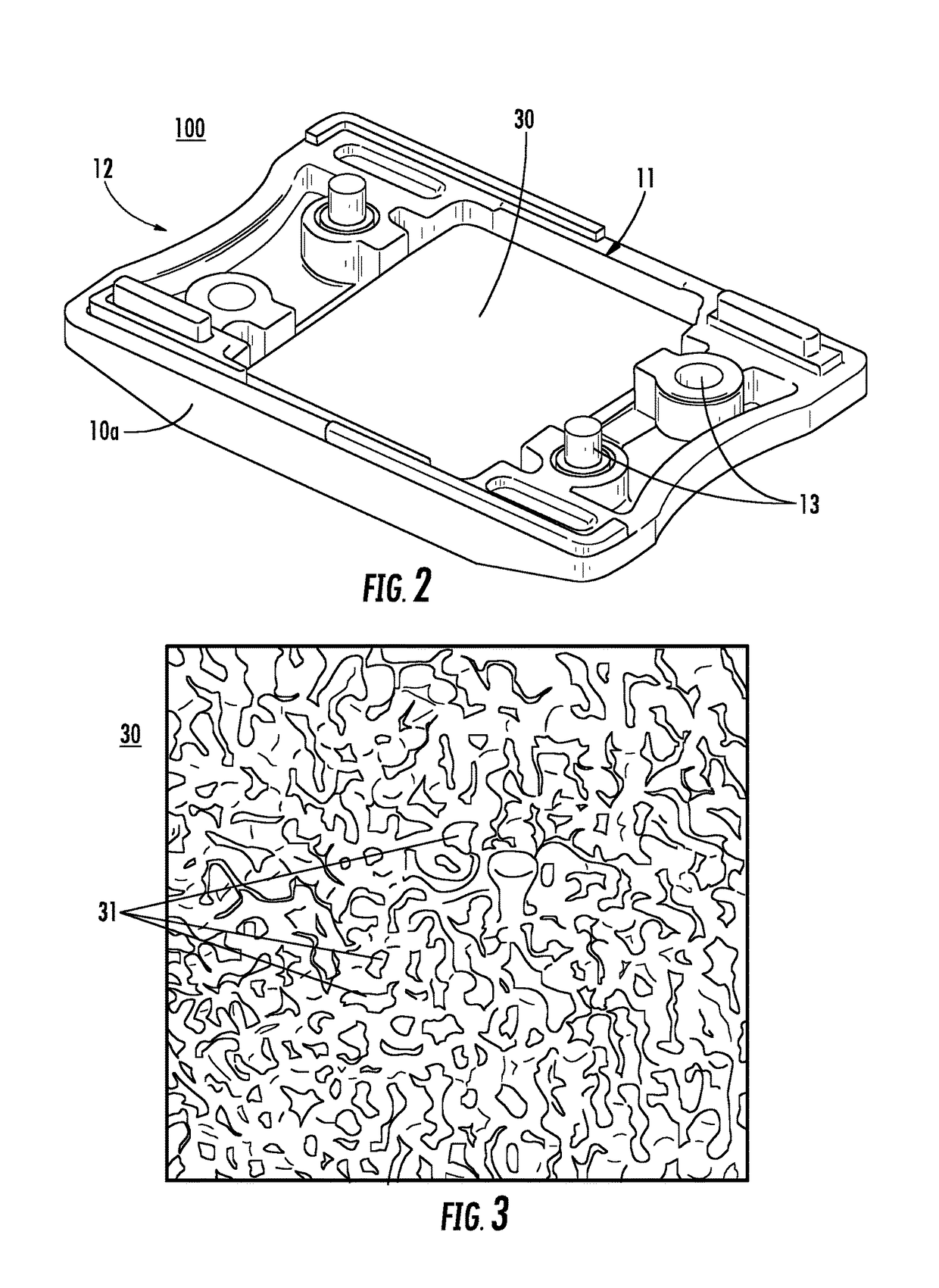 Porous inlay for fuse housing