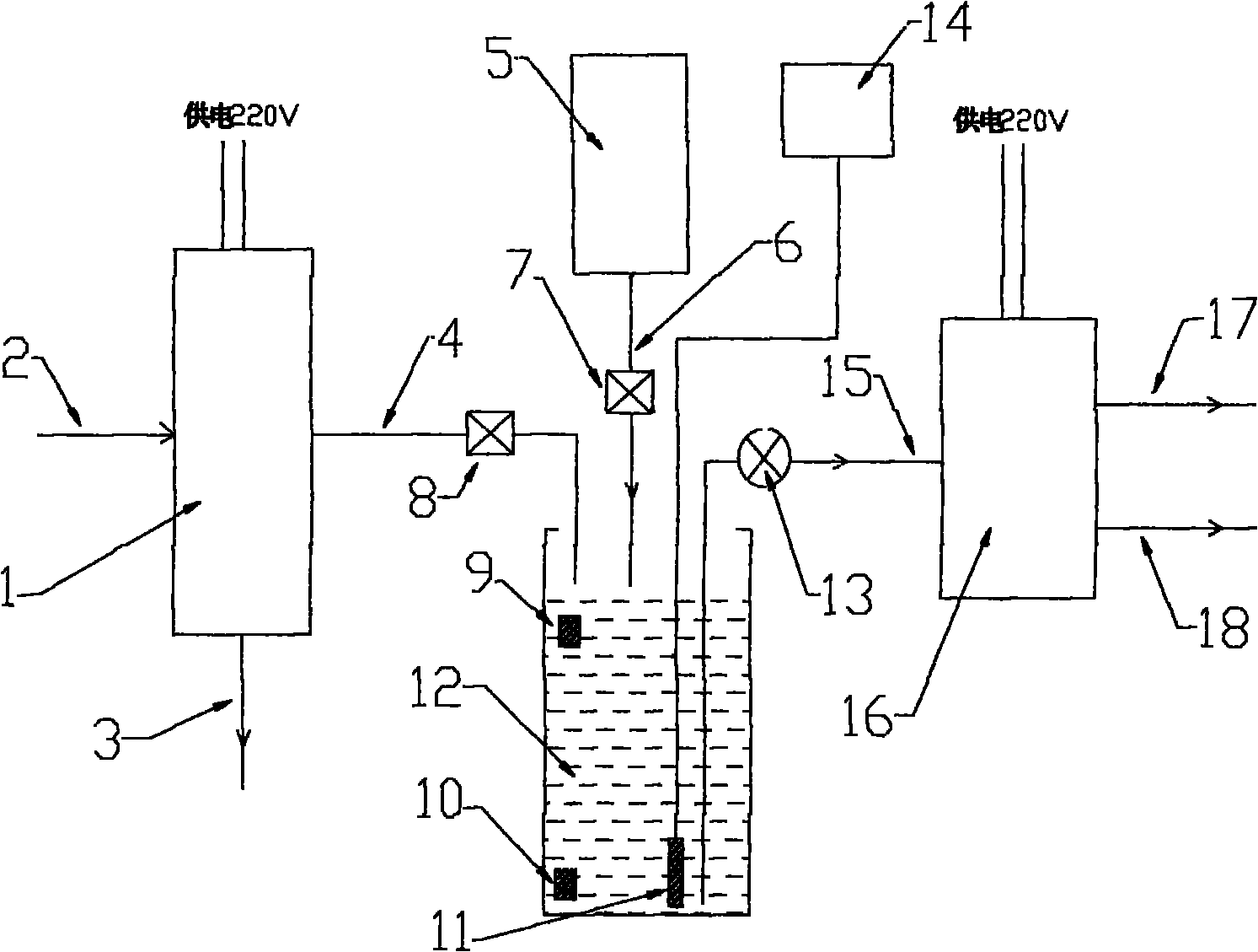 Production equipment and production process for strong acidic electrolysis water