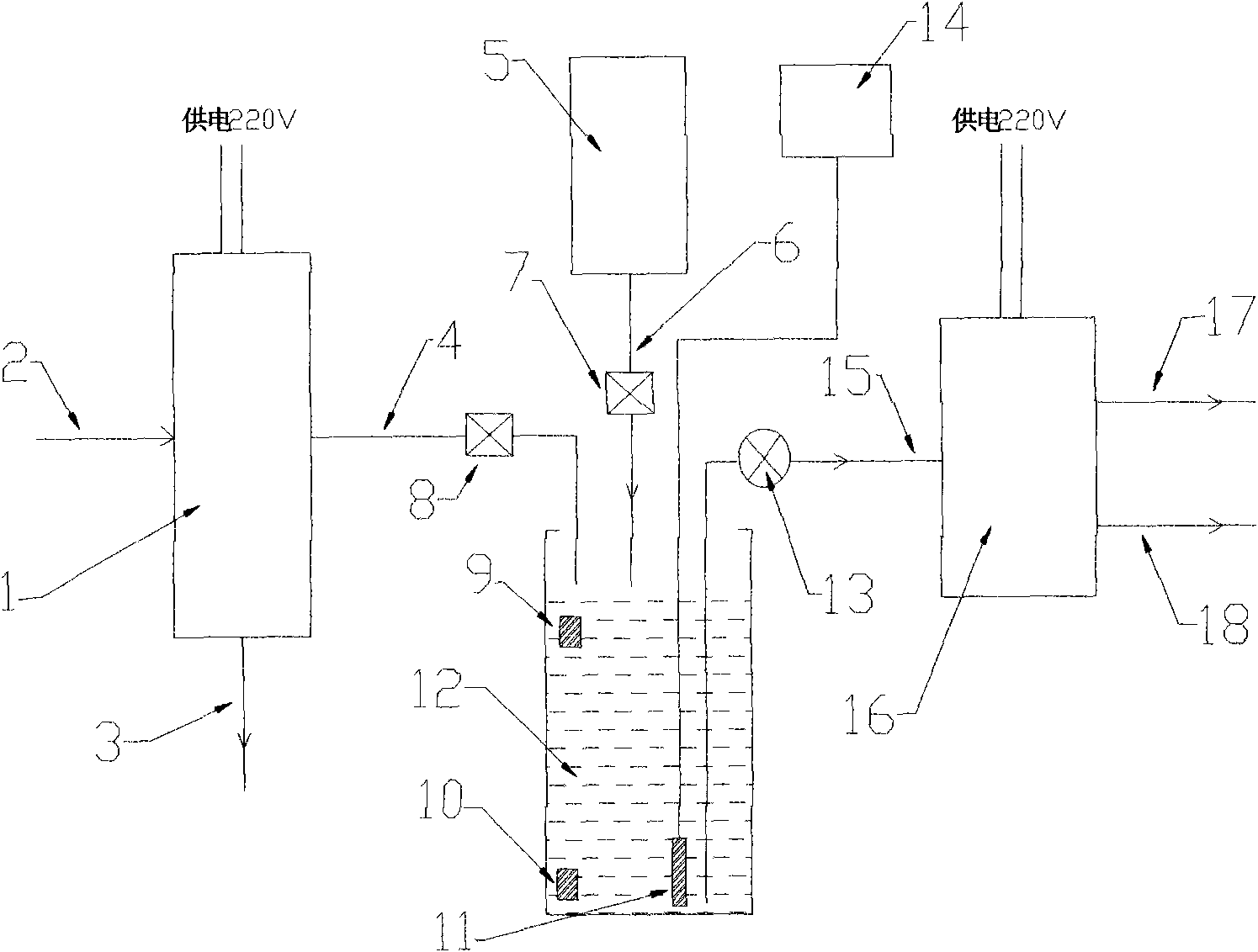 Production equipment and production process for strong acidic electrolysis water