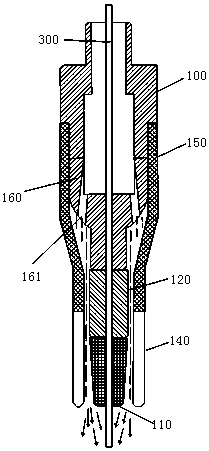 Gas shield welding contact tube