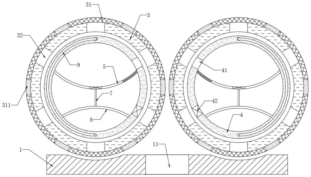 Non-woven fabric melt-blowing processing method based on double-roller receiving device