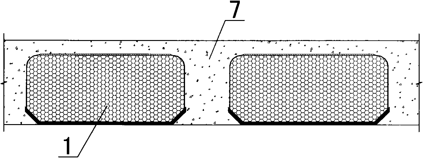 A lightweight material filler with a rigid base