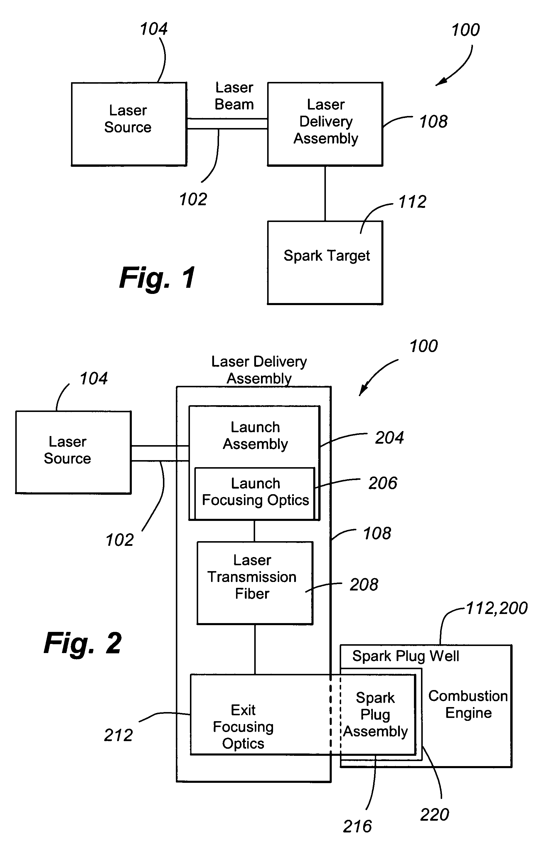 Fiber laser coupled optical spark delivery system