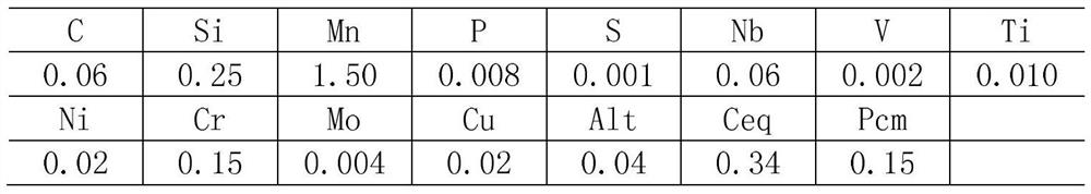 Thin-specification X65 steel-grade pipeline steel of single-stand steckel mill and rolling method