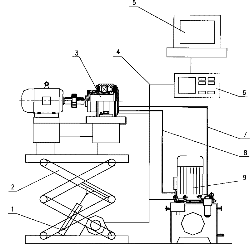 Dilute oil lubricating bearing seat test system and test method thereof