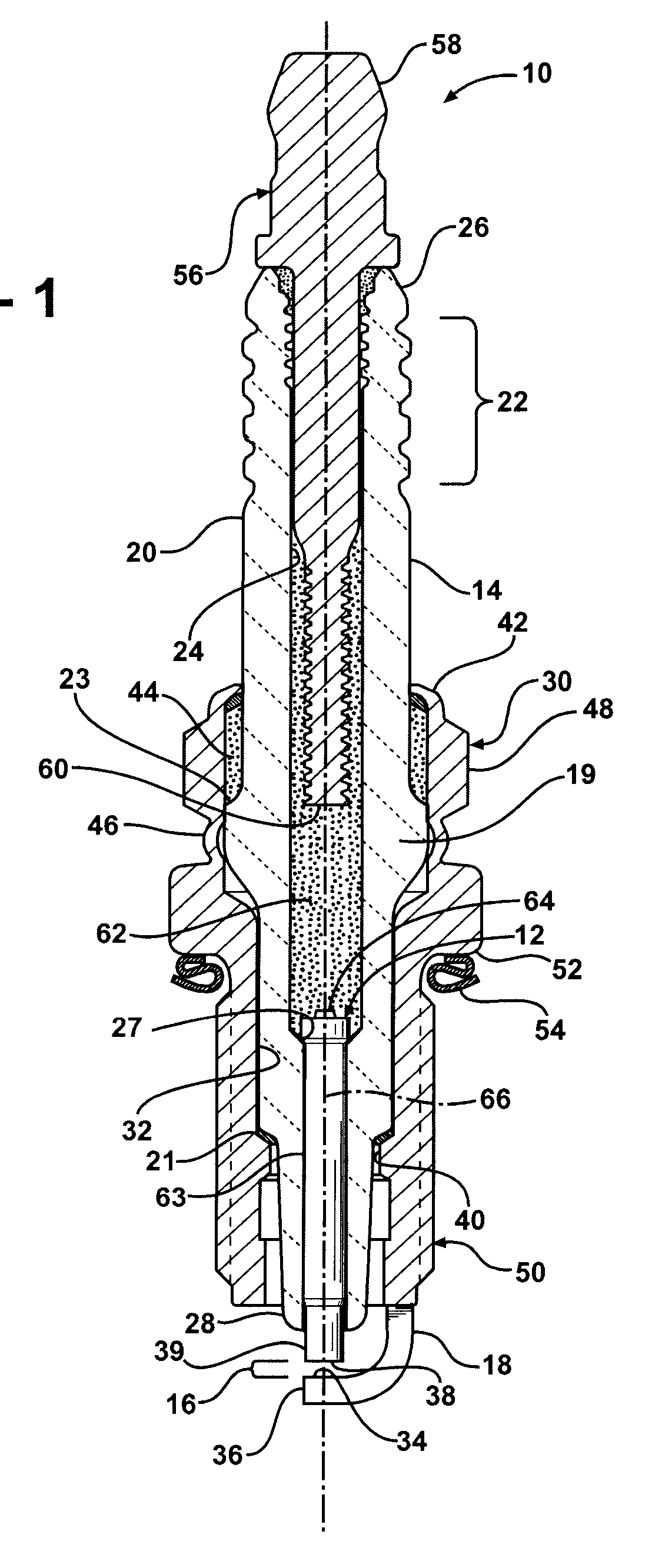 Ceramic electrode, ignition device therewith and methods of construction thereof