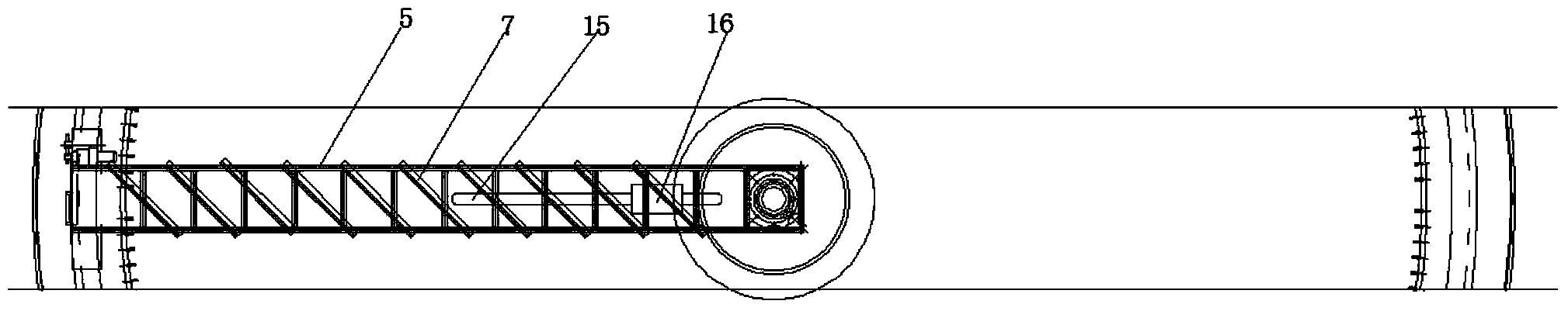 Peripheral drive mud scraper