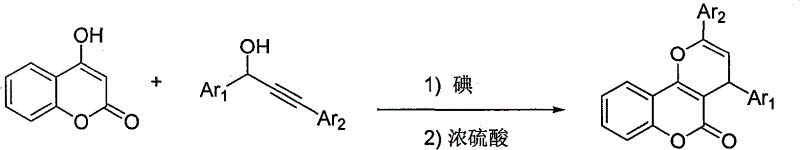 Method for synthesizing pyrano-coumarin derivative