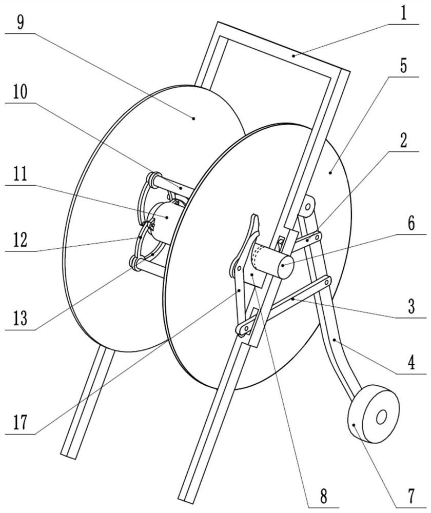 A cable pay-off coil device for civil engineering