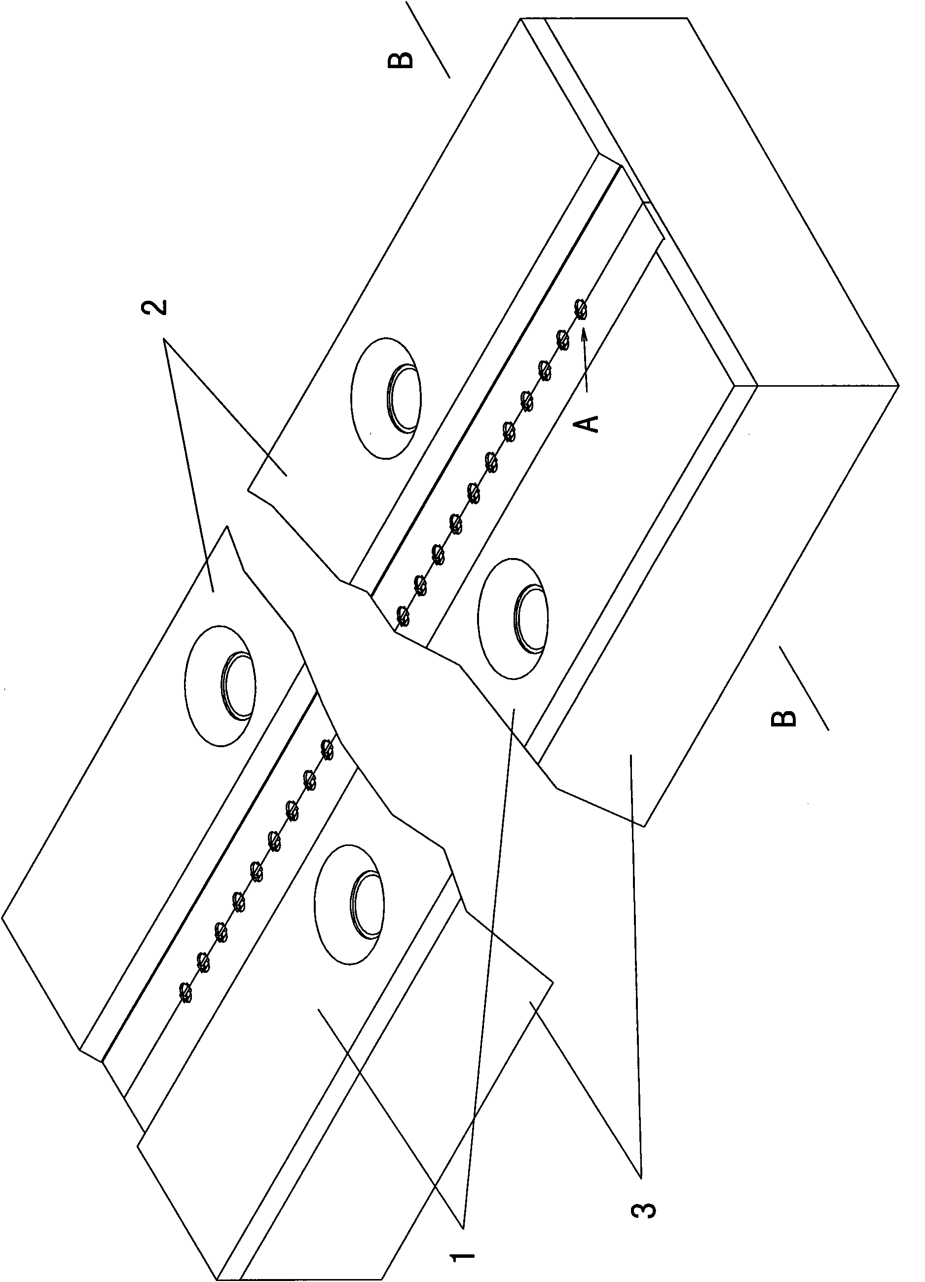 Method for sticking massively produced simple lenses and metal brackets